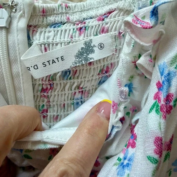 Altar'd State White Floral Puff Sleeve Maxi Dress - Picture 6 of 10